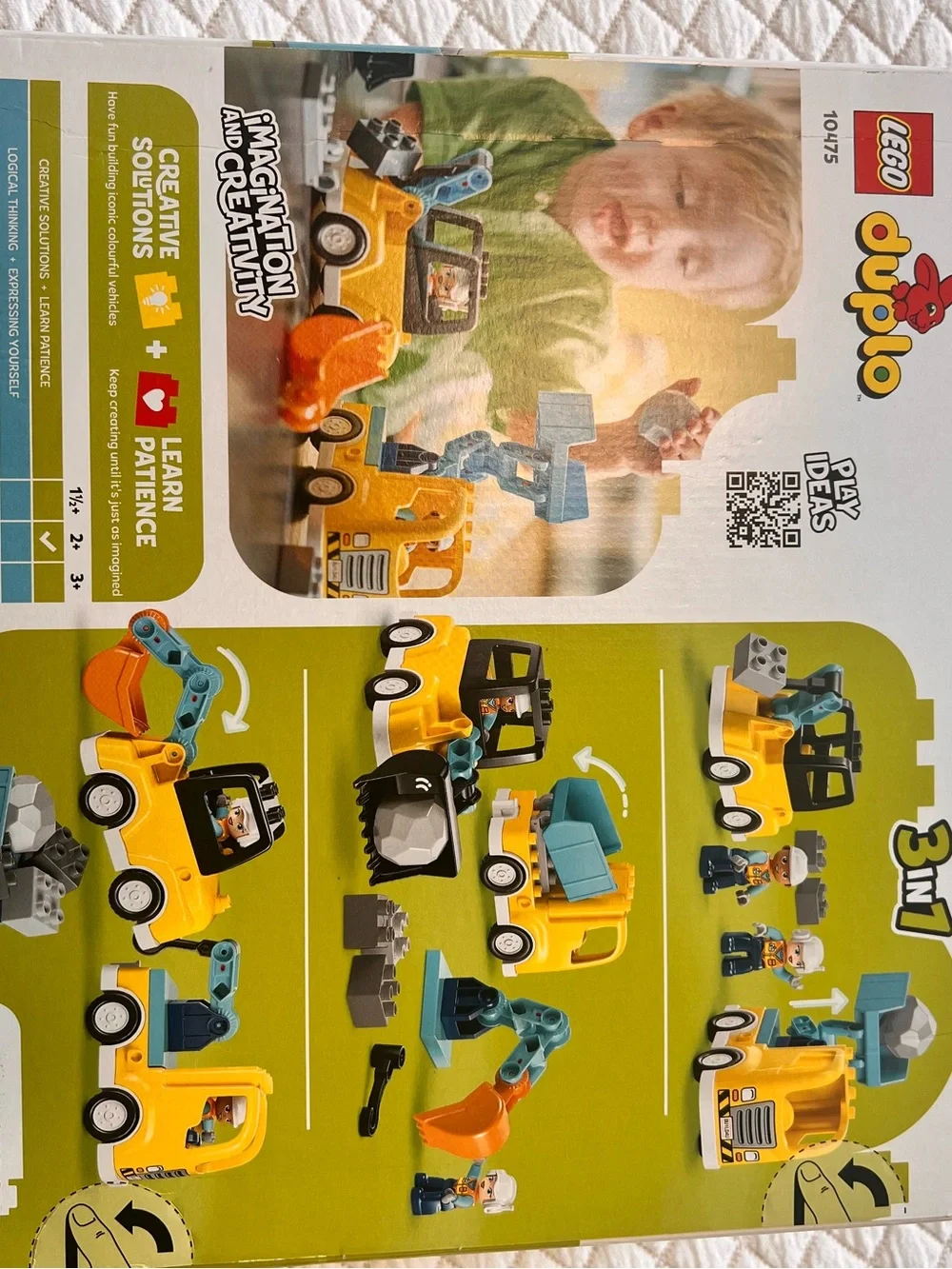 Lego 10475 Duplo Yellow 3-in-1 Construction Vehicles Playset